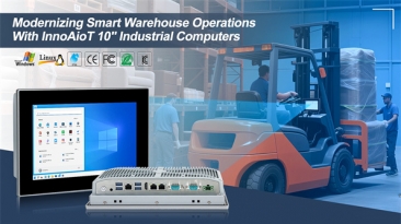 借助 InnoAioT 10 英寸工业计算机，实现智能仓库运营现代化